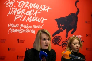 Konferencja prasowa 38. TNF – Wystąpienie Dominiki Dąbek - zastępczyni Dyrektora TCK podczas konferencji prasowej. –