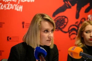 Konferencja prasowa 38. TNF – Wystąpienie Dominiki Dąbek - zastępczyni Dyrektora TCK podczas konferencji prasowej. –