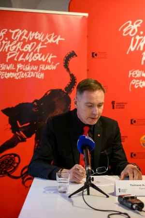 Konferencja prasowa 38. TNF – Wystąpienie Tomasza Kapturkiewicza - Dyrektora TCK podczas konferencji prasowej. –